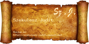 Szekulesz Judit névjegykártya